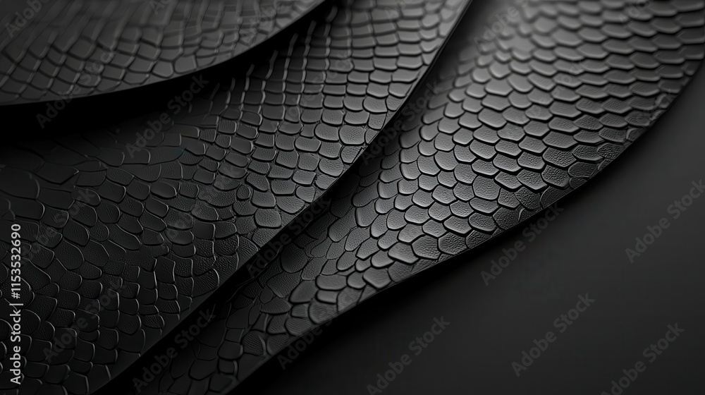 Poster black scaly texture with detailed patterns for background or design use