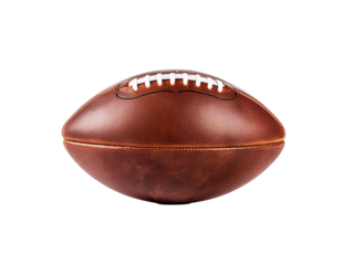 a football with a white stitching