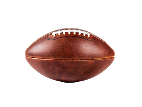 a football with a white stitching
