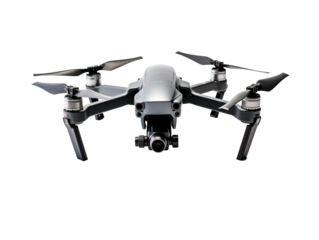 a drone with camera on a white background
