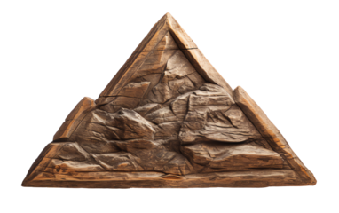 a wooden triangle shaped object