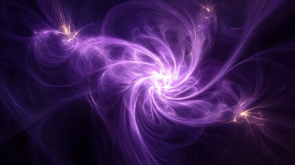 Fototapeta premium Swirling Purple Energy: A Stunning Digital Painting in an Abstract Style. AI Generated