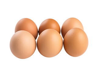 a group of eggs on a white background
