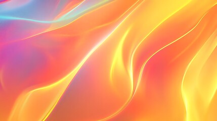 Vibrant Abstract Digital Painting: Fluidly Swirling Warm Hues. AI Generated