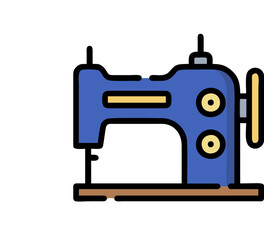 sewing machine isolated on white