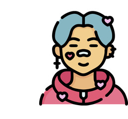 girl with headphones