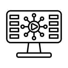 Content Distribution line icon