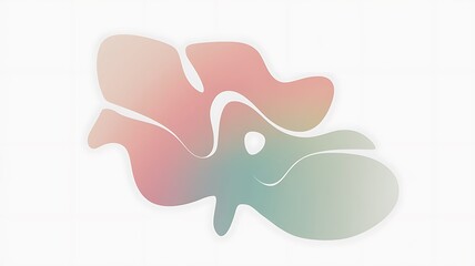 Abstract pastel color shapes design image
