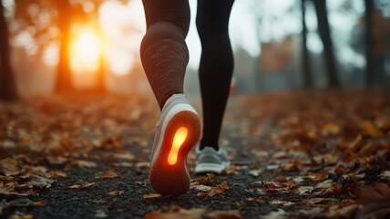 Autumn Jogging Runner s Knee Pain Joint Health Fall Leaves