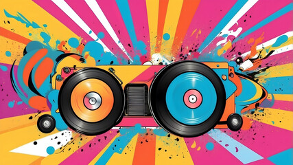 Obraz premium abstract colorful background making music express as color. Background or graphic resource.