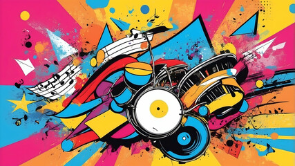 abstract colorful background making music express as color. Background or graphic resource.
