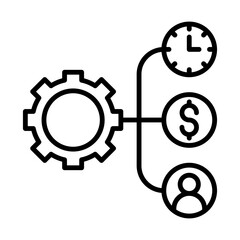 Resource Scheduling line icon