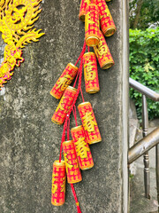 Chinese New Year Red Firecracker Decoration with 