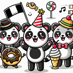 Obraz premium set of cartoon penguin