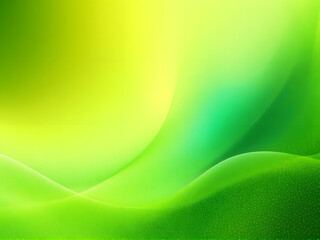 Obraz premium Abstract green waves, vibrant gradient landscape.