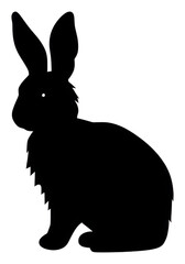 Obraz premium PNG Sillouette rabbit silhouette animal mammal.