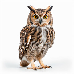 Fototapeta premium Owl close-up on a white background