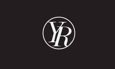 YR, RY , Y , R, Abstract Letters Logo Monogram	