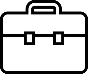 Briefcase icon in line. Suitcase, portfolio symbol. Business briefcase icon designed Vector for apps or website isolated on transparent background. Briefcase icon use for packing luggage