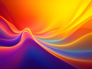 Vibrant abstract waves in bold colors, dynamic flow, and luminous gradients.
