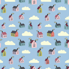 seamless pattern with child