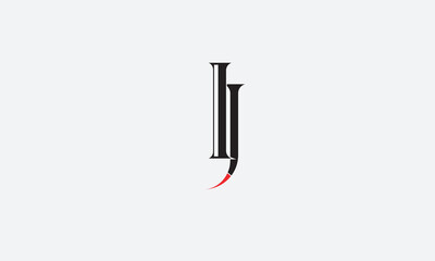 IJ, JI, I, J Abstract Letters Logo Monogram	