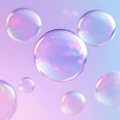 Naklejka premium Floating Soap Bubbles