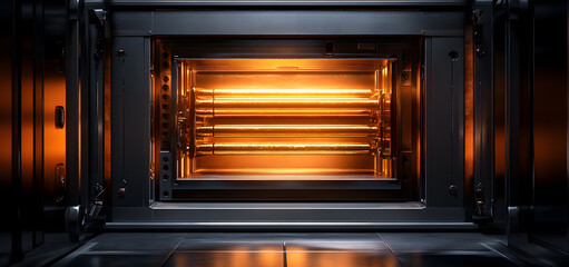 Obraz premium Open Vault with Gold Bars Illuminated in Warm Light
