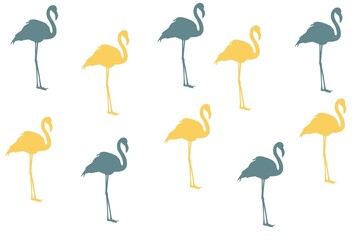 pattern with flamingos