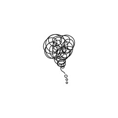 overthinking scribble Illustration 