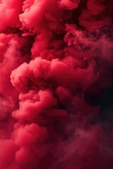 Fototapeta premium Red Cloud of Smoke Close Up