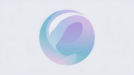 Abstract Pastel Circular Design Featuring Flowing Lines