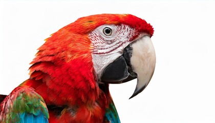 Fototapeta premium macaw parrot isolated on white heritage