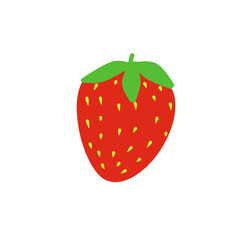 strawberry isolated on white background, suitable for book cover, brand, logo, drawing book, coloring book, 
