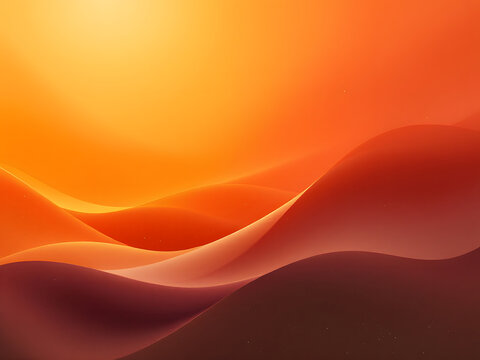 Golden sunset waves, abstract fluid motion.