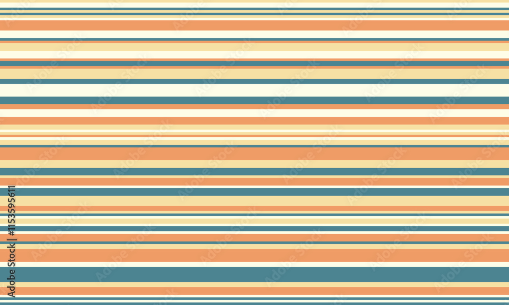 Aufkleber geometric stripes seamless vector pattern with horizontal lines in varied colours, creating an abstr