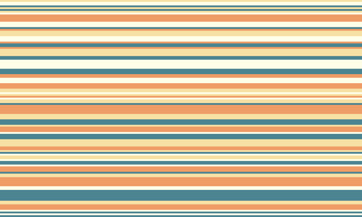 Obraz premium Geometric stripes seamless vector pattern with horizontal lines in varied colours, creating an abstract background. Ideal for textile design, wallpaper, or graphic prints.