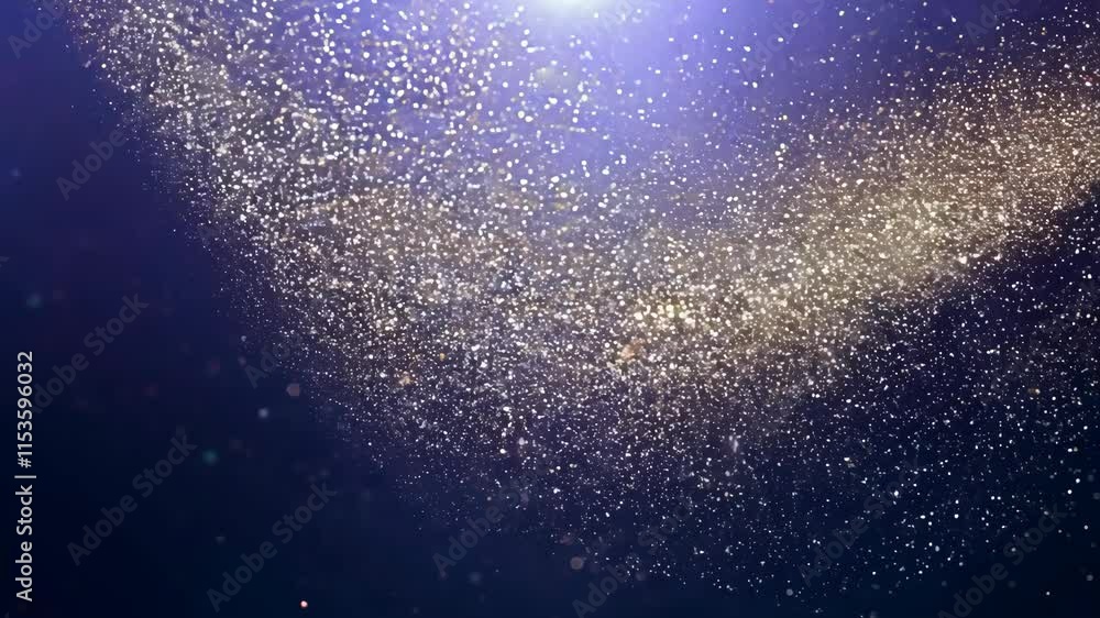 Aufkleber magical abstract background with glittering dust particles in slow motion