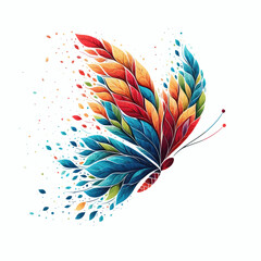 abstract colorful background with butterfly