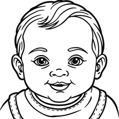 Obraz premium baby child vector illustration in cute cartoon style 