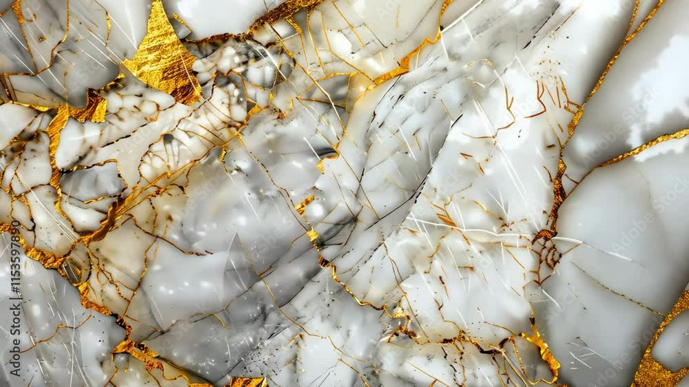 Poster elegant marble texture with golden veins and smooth surface for design use