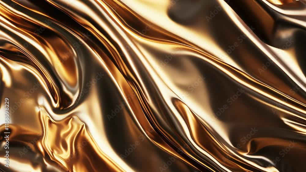 Aufkleber shimmering metallic foil texture with wavy patterns and reflective surface
