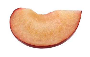 slices of a ripe plum isolated, transparent PNG, PNG format