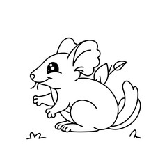 Line art of a Baby Shrew
