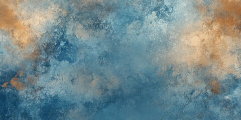Abstract grunge background featuring shades of blue and brown in a watercolor style. This blue and brown abstract grunge background evokes creativity and artistic expression with its unique textures.