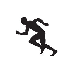 muscular sprinter runner explosive start