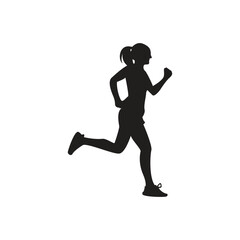 Running woman or female