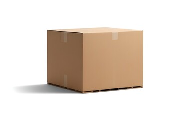 A large brown cardboard box