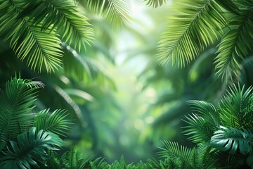 Tropical leaves frame 32k uhd insane details photo