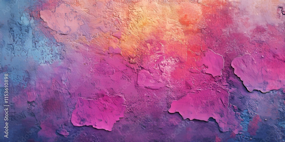 Poster vibrant and abstract colorful wall texture creates an eye catching background, perfect for adding a 